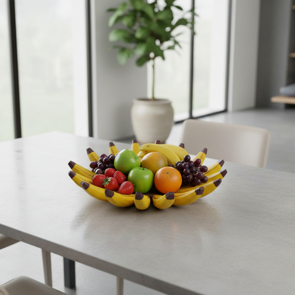 Fruteira Banana Madeira Artesanal Rustica Centro Mesa Cozinha Sala Praia Decoracao Tropical em Oferta na Shopee