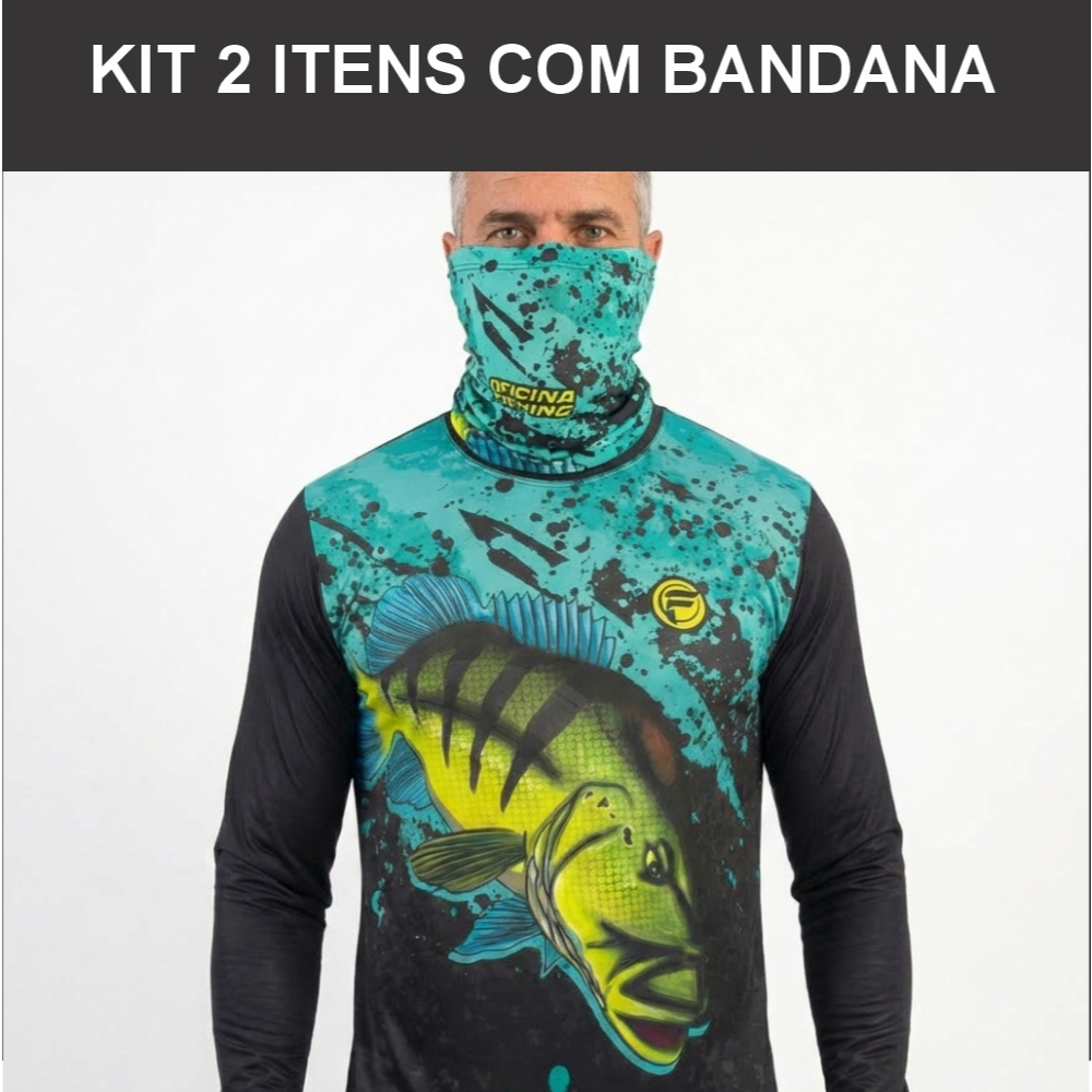 Kit Camisa De Pesca + Bandana C/ Proteção Térmica Esportiva dryfit -  Pescaria Camiseta em Oferta na Shopee