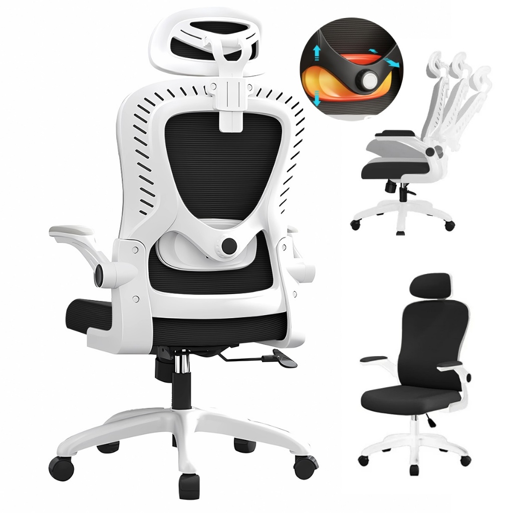 Cadeira Ergonômica Para Escritório Jogos  Escritório inclinar de 90°a130° Adaptação da cintura , Até 180k