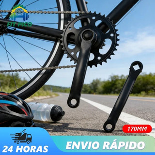 170mm Pedivela Bike De Aço C/Coroa Única 32 Dentes Ponta Quadrada Preta Serve De Várias Marcas