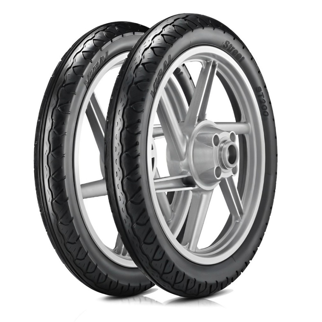 Par Pneu Vipal 275-17 e 80/100-14 ST200 Pop 110i 100 Biz 125 110 100 Shineray Jet 50 Uso Com Câmara