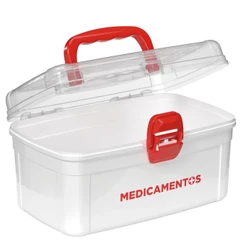 Frasqueira Organizadora Medicamentos 2,8L para Medicamentos e Remédios Farmacinha para Casa