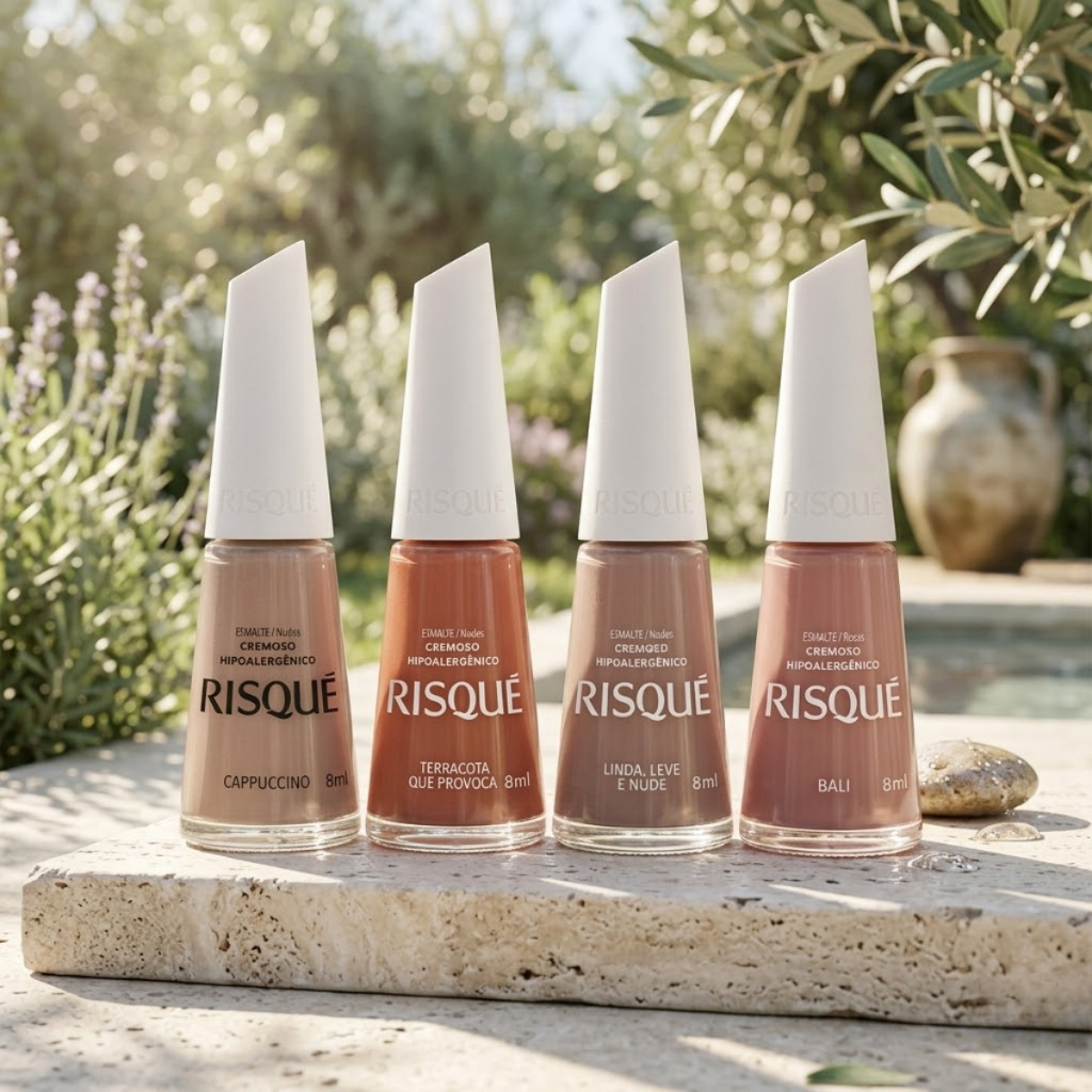 Kit 4 Esmaltes Risqué Nude Tons Neutros Terroso Suave Manicures Cores Claras Mais Vendidas Atacado em Oferta na Shopee