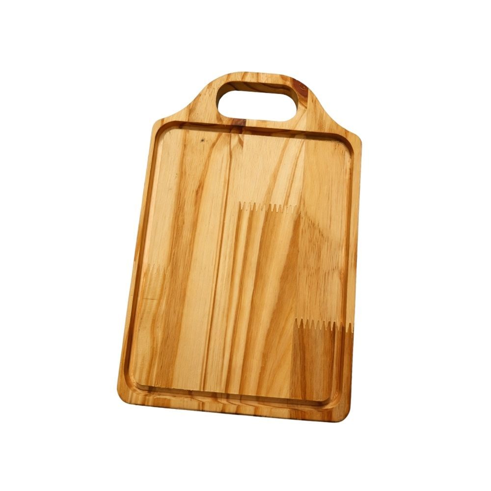 Tabua de Carne com alça para Churrasco e Cozinha, Madeira Pinus, Tamanhos P, M e G