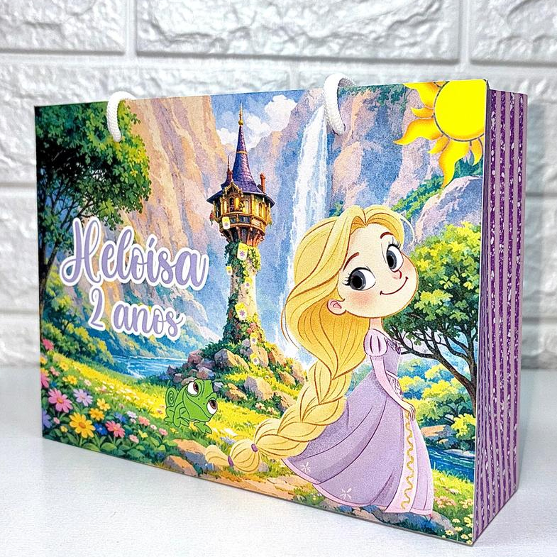 PEGUE E MONTE - Sacolinha Surpresa Personalizada RAPUNZEL ENROLADOS - Lembrancinha para festa