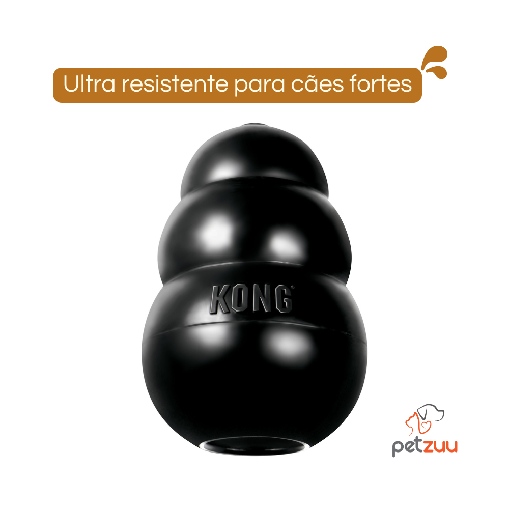 Brinquedo KONG Extreme para Cachorro Mordedor Ultra Resistente Recheável Anti Ansiedade Cães Fortes