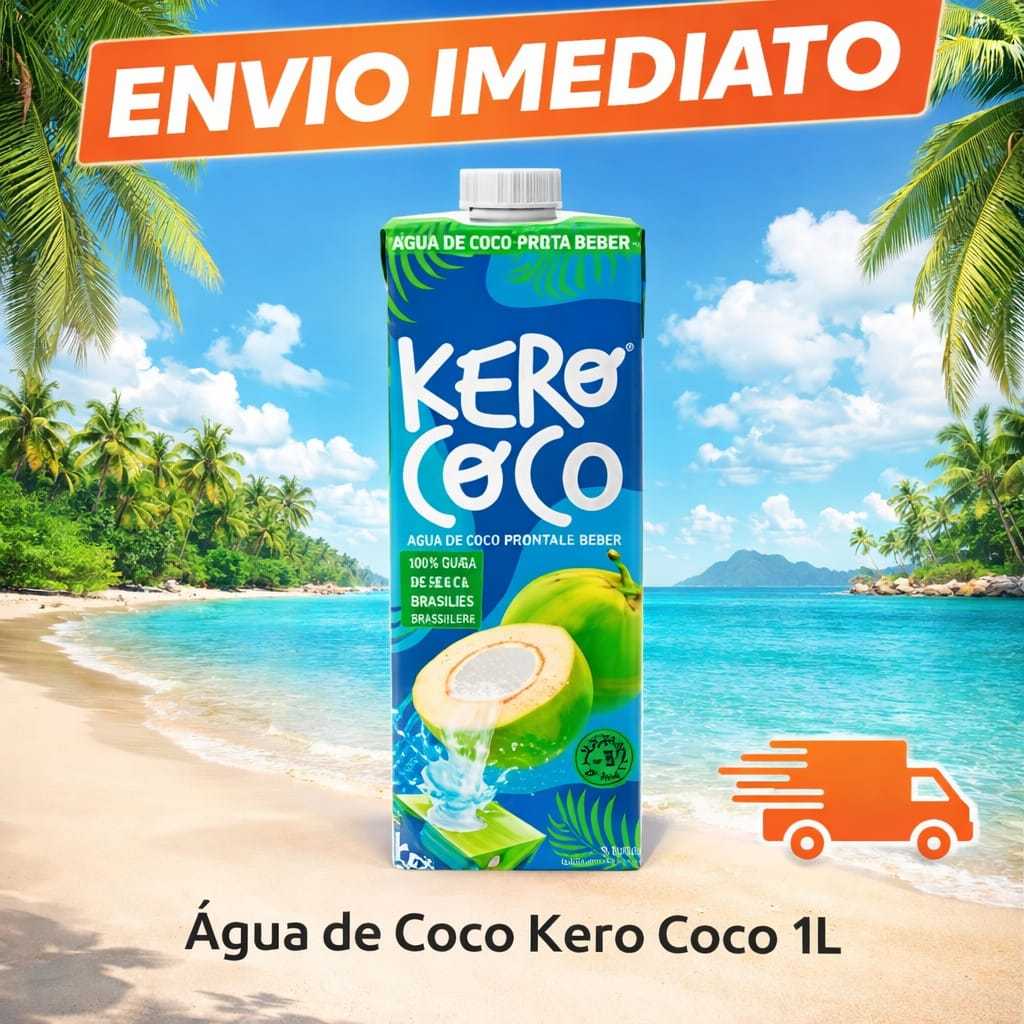 Água de Coco Kero Coco 1L Natural Pronta para Beber Sem Conservantes Refrescante
