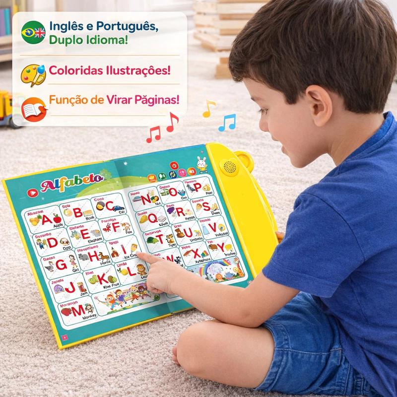 Livro Educativo Infantil Bilíngue Interativo com Som — foto 2