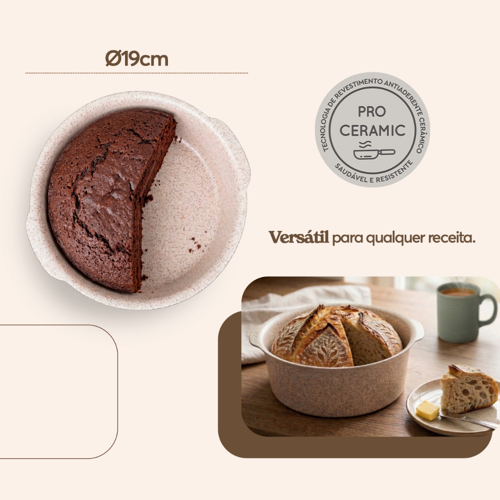 Forma para Bolo Brinox Ceramic Life Bakeware Ø19,5cm 2,2 L Vanilla · foto 2
