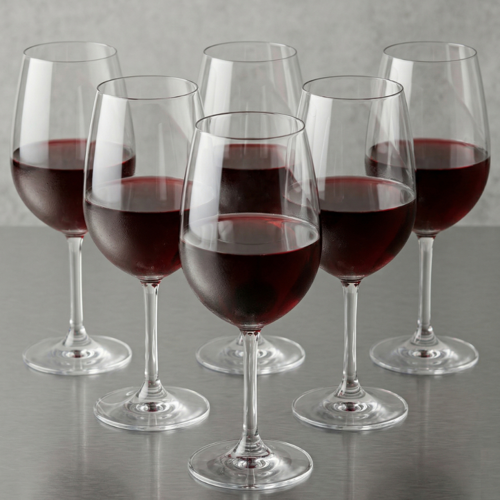 Jogo Taça De Vinho Iso Degustação Vidro Temp. 210ml 6 Pcs