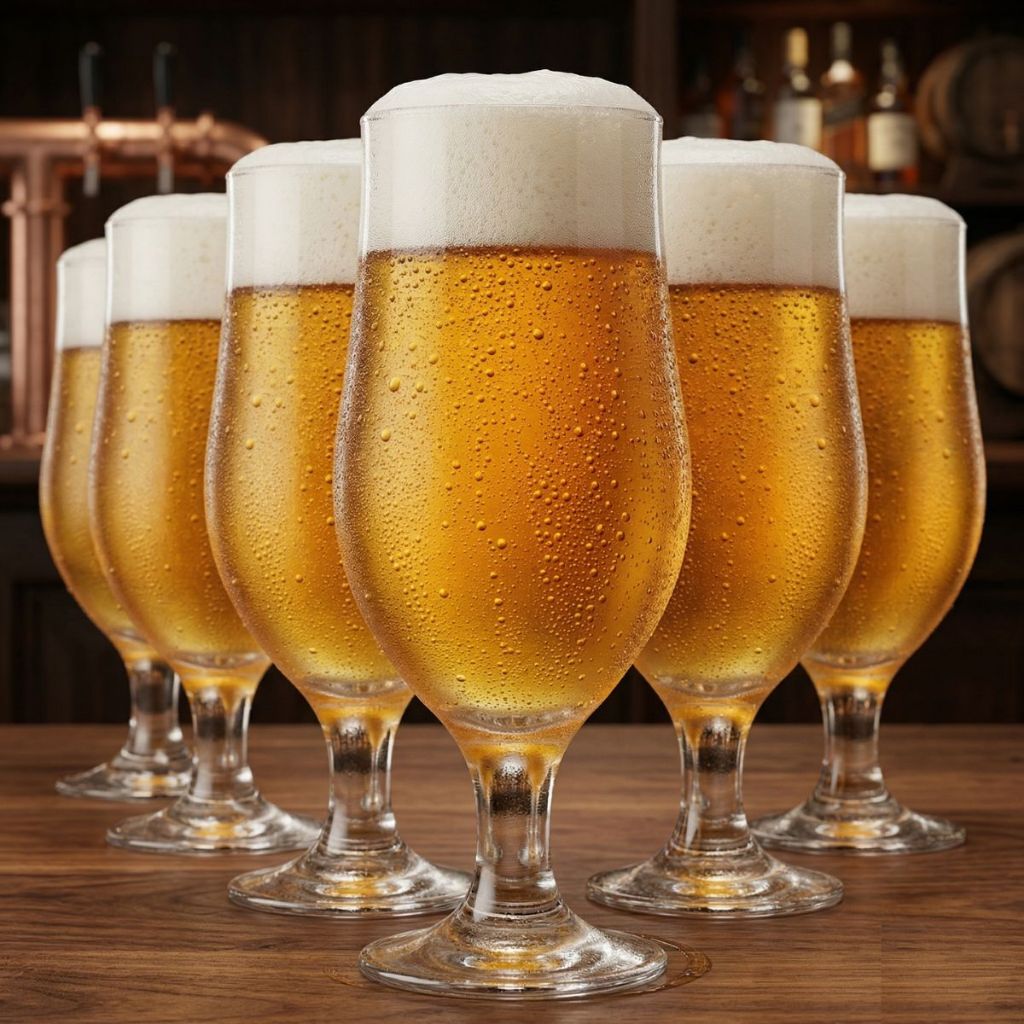 Jogo de Taça de Vidro Royal Beer, Taça de Cerveja 6pcs, 330ml - Ruvolo