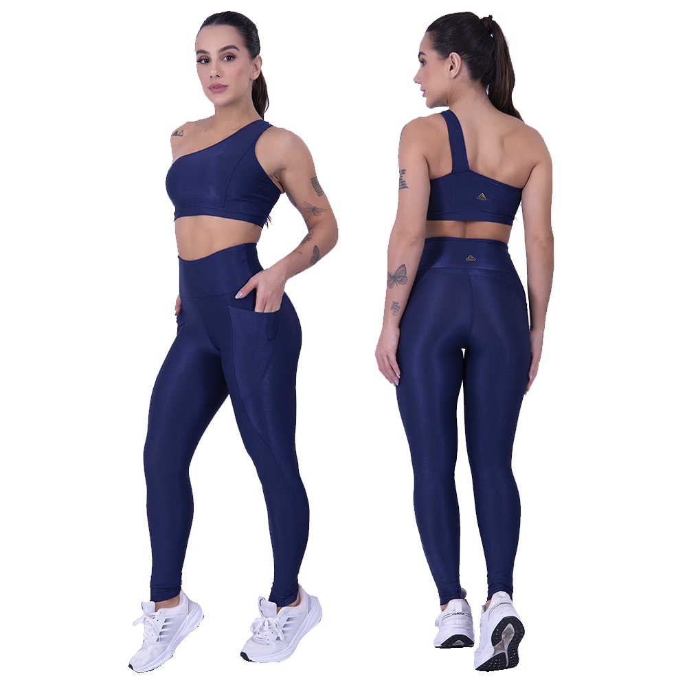 Conjunto Top + Calça Legging de Poliamida Wonder Lush
