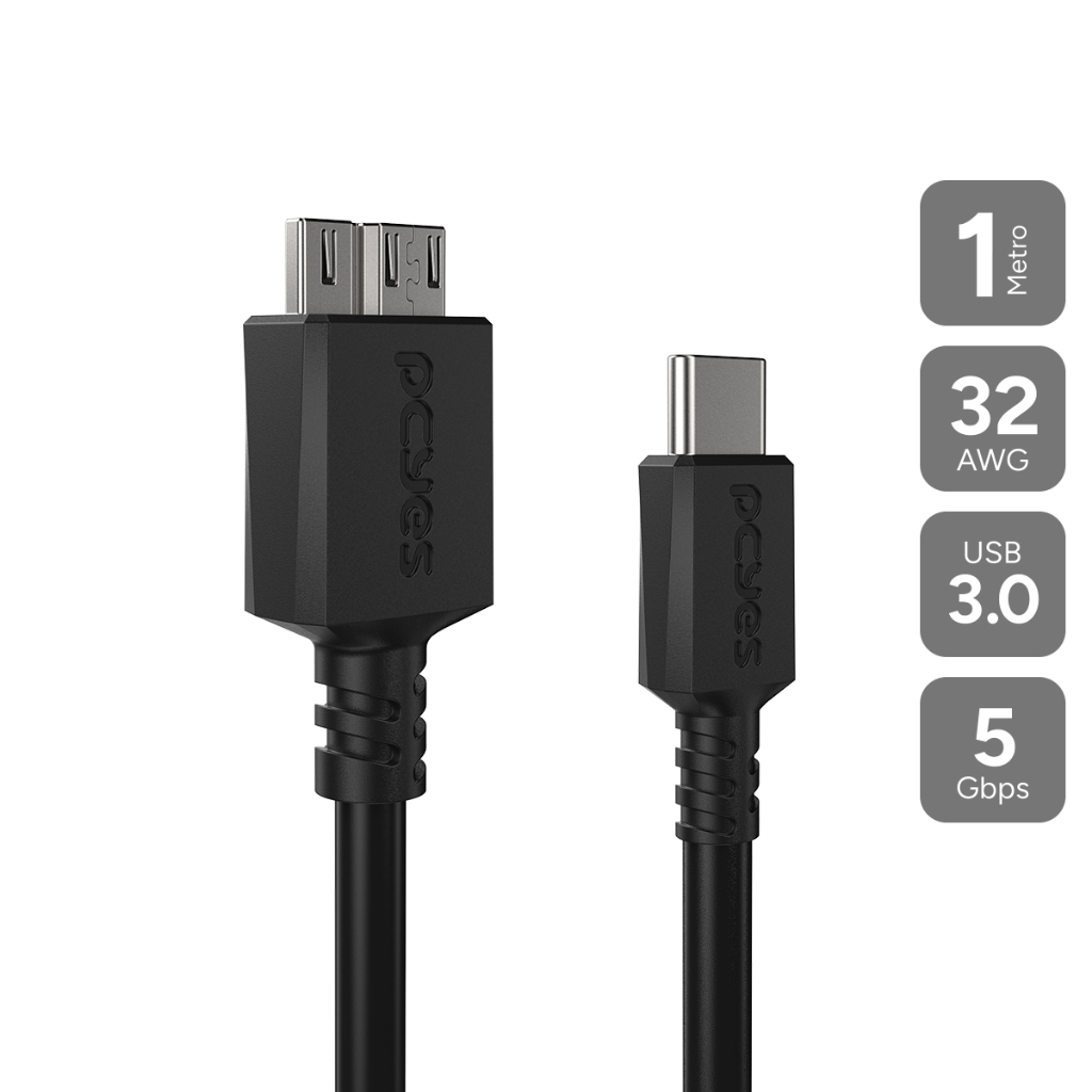 Cabo P/ Hd Externo Usb C Macho P/ Micro Usb B 3.0 - 1 Metro