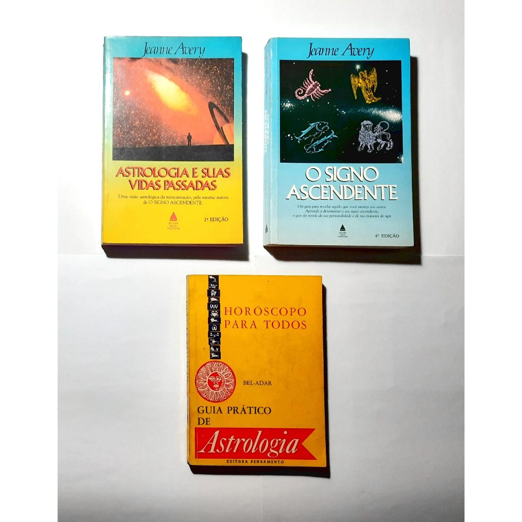 Lote 3 Livros sobre Astrologia - Leia a Descrição!