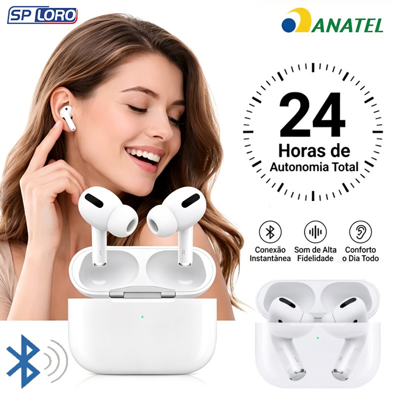 KIT 2 Fone De Ouvido Mini Tws Bluetooth Fones Esportivos Cancelamento De Ruído iPhone/android D14
