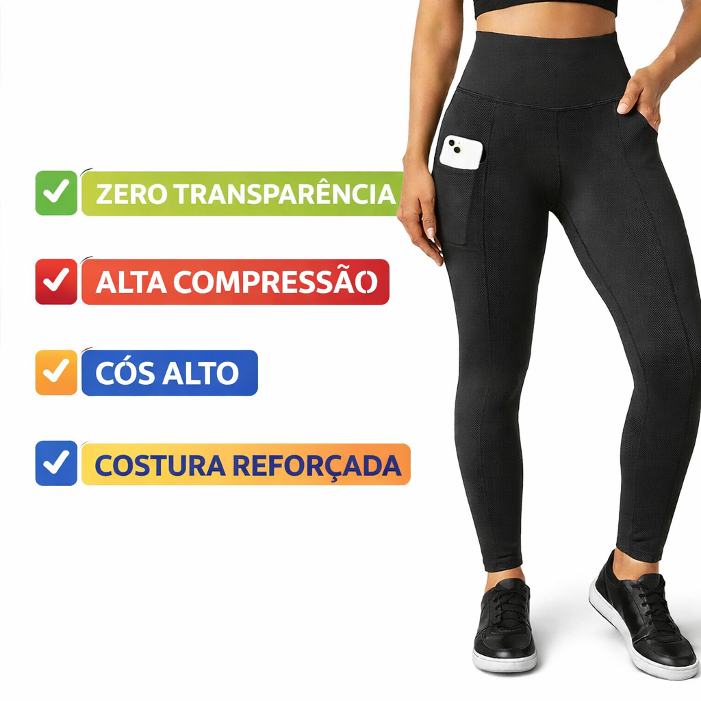 🖤 CALÇA LEGGING Cós Alto Zero Transparência Lycra Alta Compressão  ELASTANO, Conforto, Firmeza e Modelagem perfeita par em Oferta na Shopee