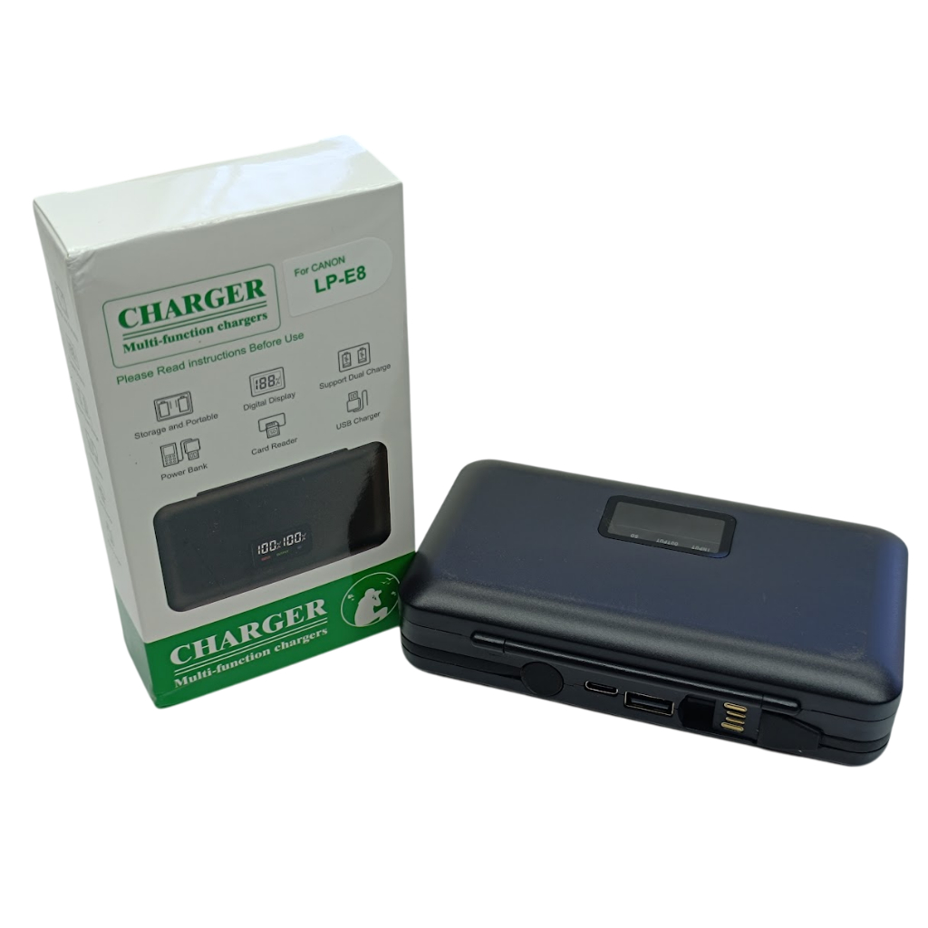 Carregador usb De luxo pra LP-E8 Eos 550d 600d 650d 700d kiss x4 x5 x6i x7i rebel t2i t3i t4i t5i