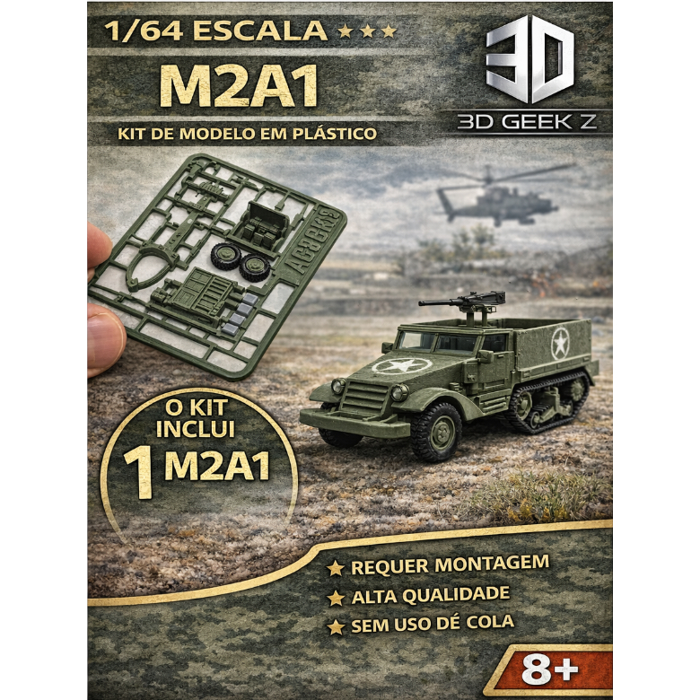 Kit Plastimodelismo M2a1 Exército Escala 1/64