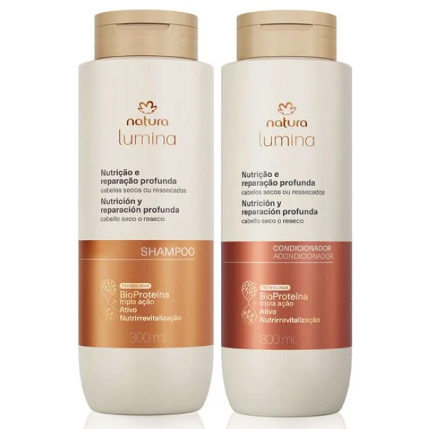 Kit Shampoo e Condicionador Nutrição e Reparação Natura Lumina