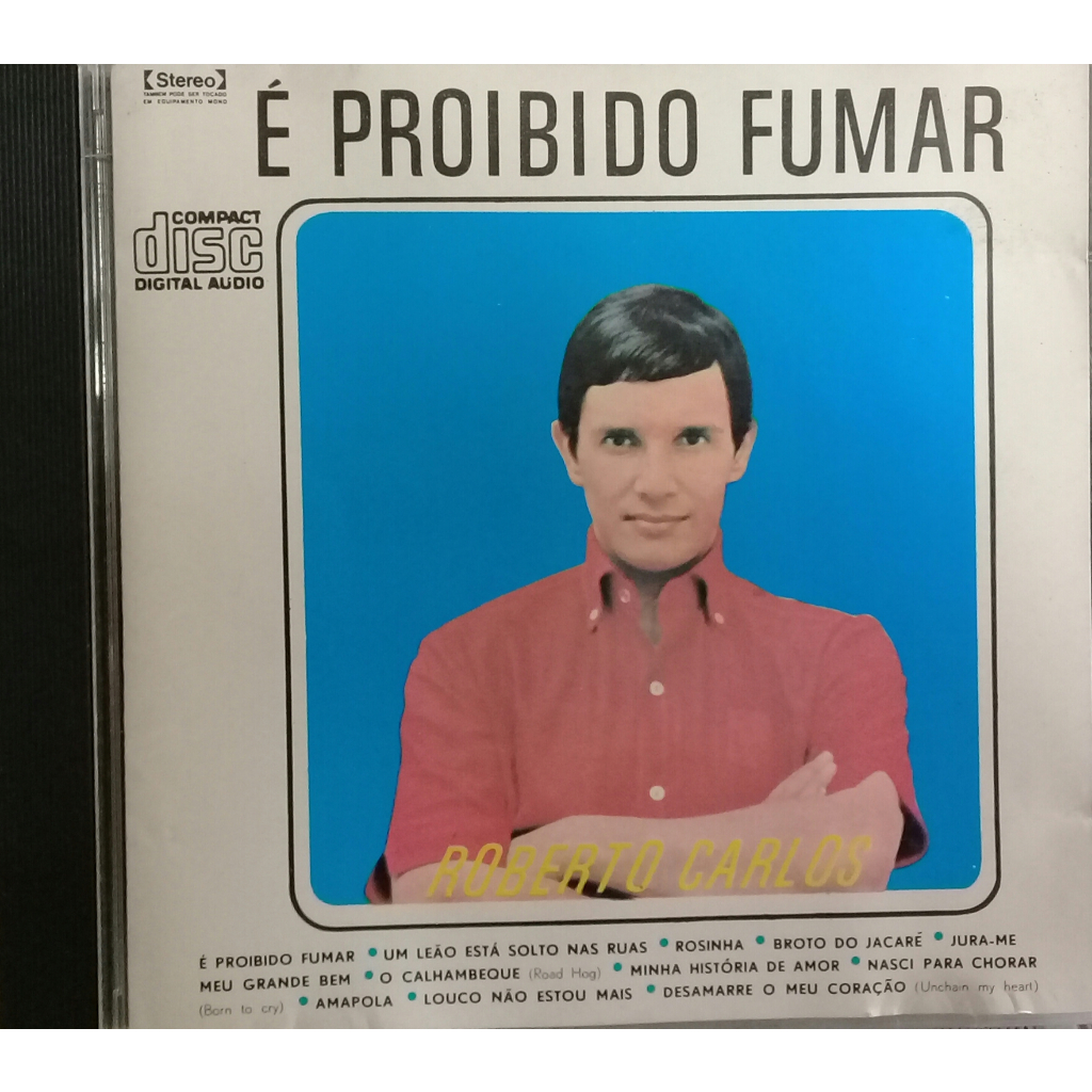 cd Roberto Carlos -é proibido fumar- 1964 Sony