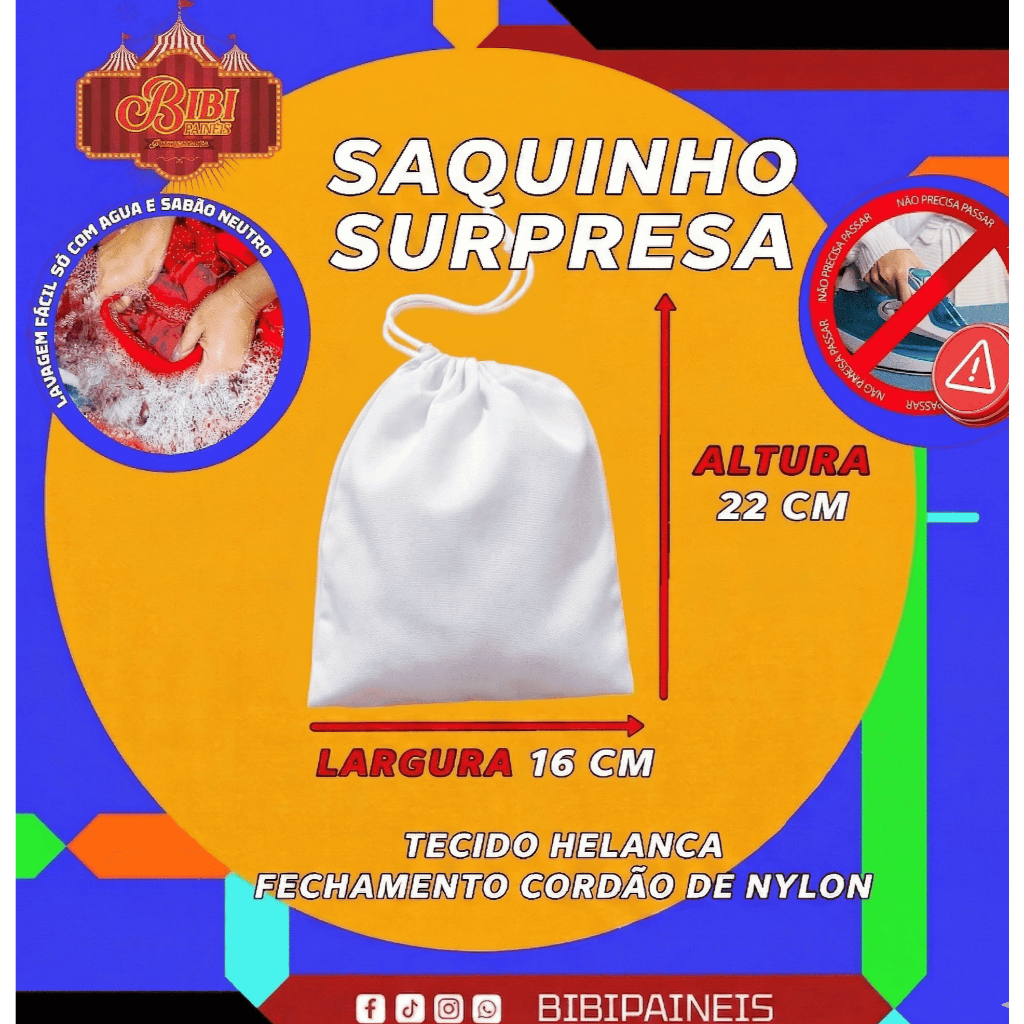 Saquinho Surpresa 16x22 Tema: Cereja Cerejinha do Bolo Lembrancinha Festa Aniversario Lançamento Oferta — imagem 2 de 2