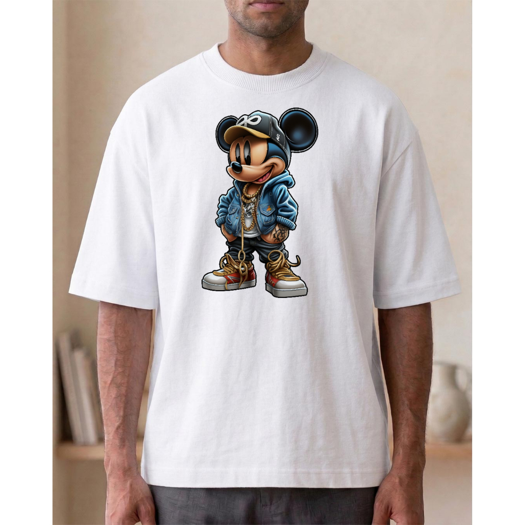 Camiseta Estampada Personalizada Rato Style Oversized Streetwear