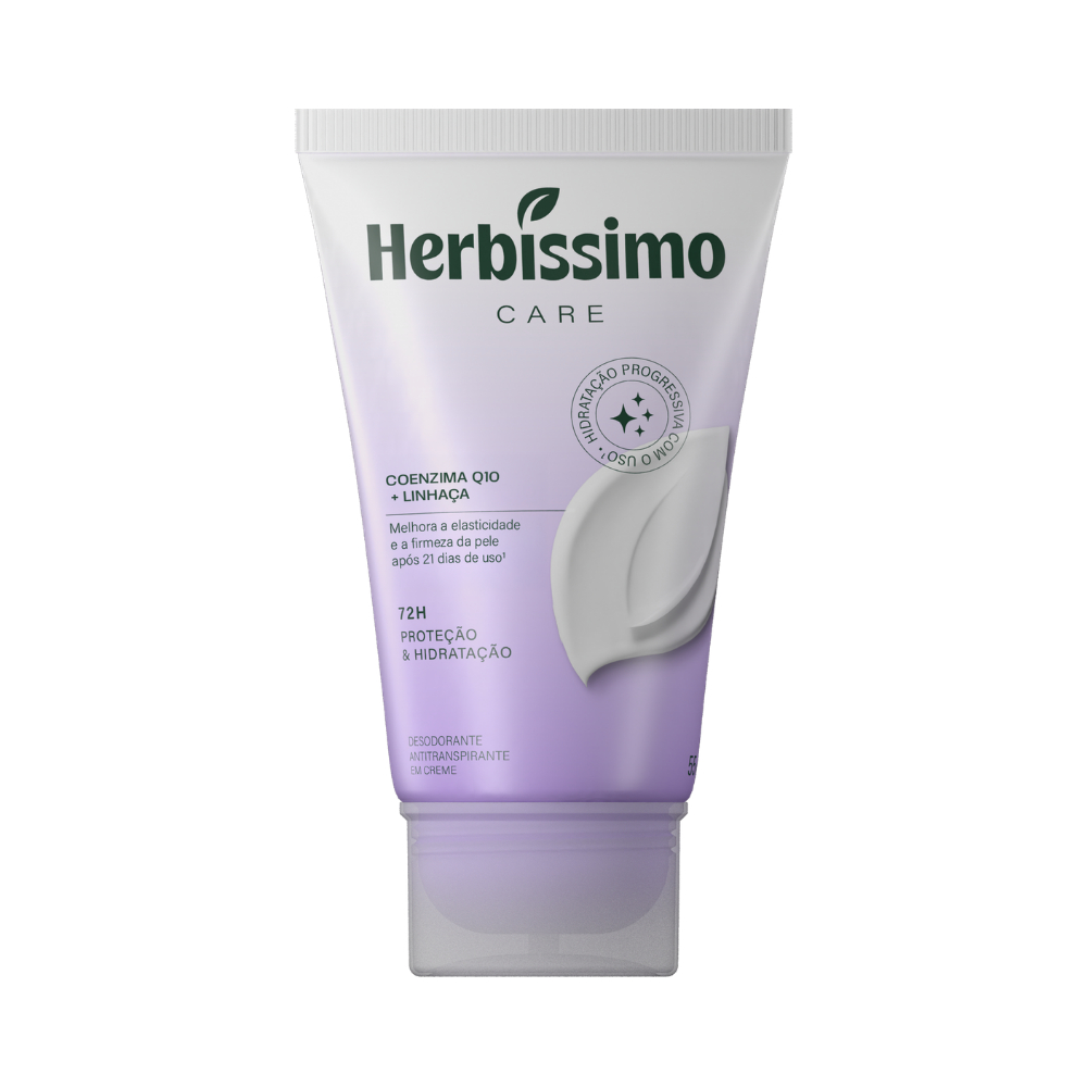 Creme Desodorante Antitranspirante Herbíssimo Care Linhaça E Coenzima Q10 55g