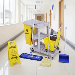 Kit Carrinho De Limpeza Profissional América Bralimpia