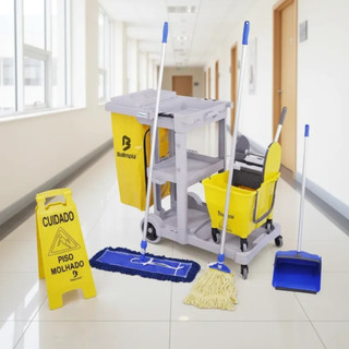 Kit Carrinho De Limpeza Profissional América Bralimpia