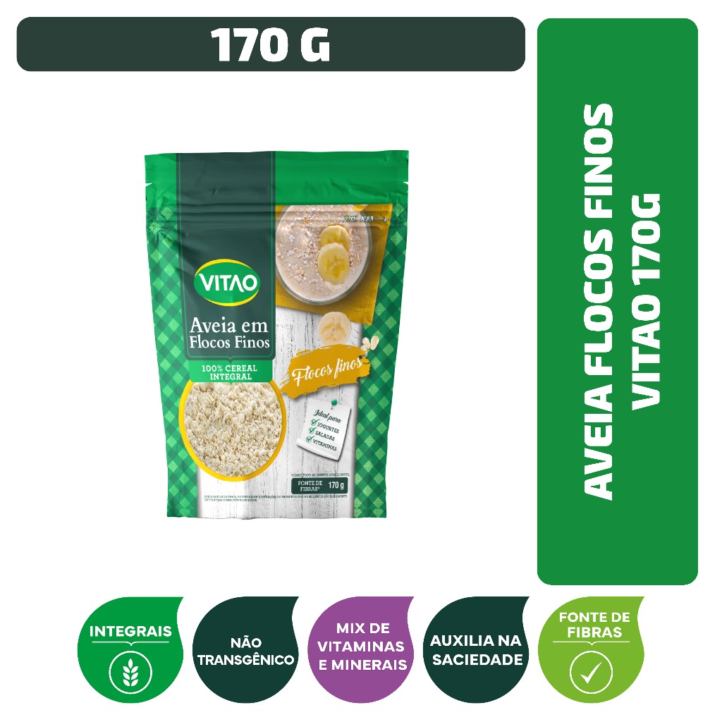 Aveia Flocos Finos Vitao 170 g