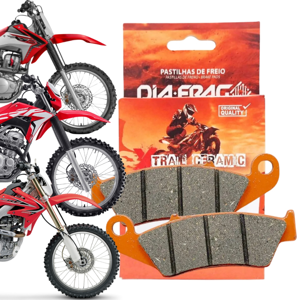 Pastilha Freio Dianteira Crf 150f Crf 250f Crf 250x Crf 250fCrf 450r Crf 450x Diafrag (Cerâmica)