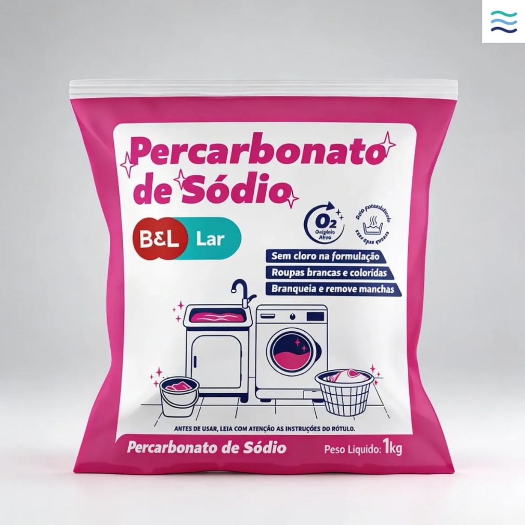 Percarbonato de Sódio 100% Puro Tira Manchas Alvejante Sem Cloro Oxigênio Ativo Multiuso 1kg