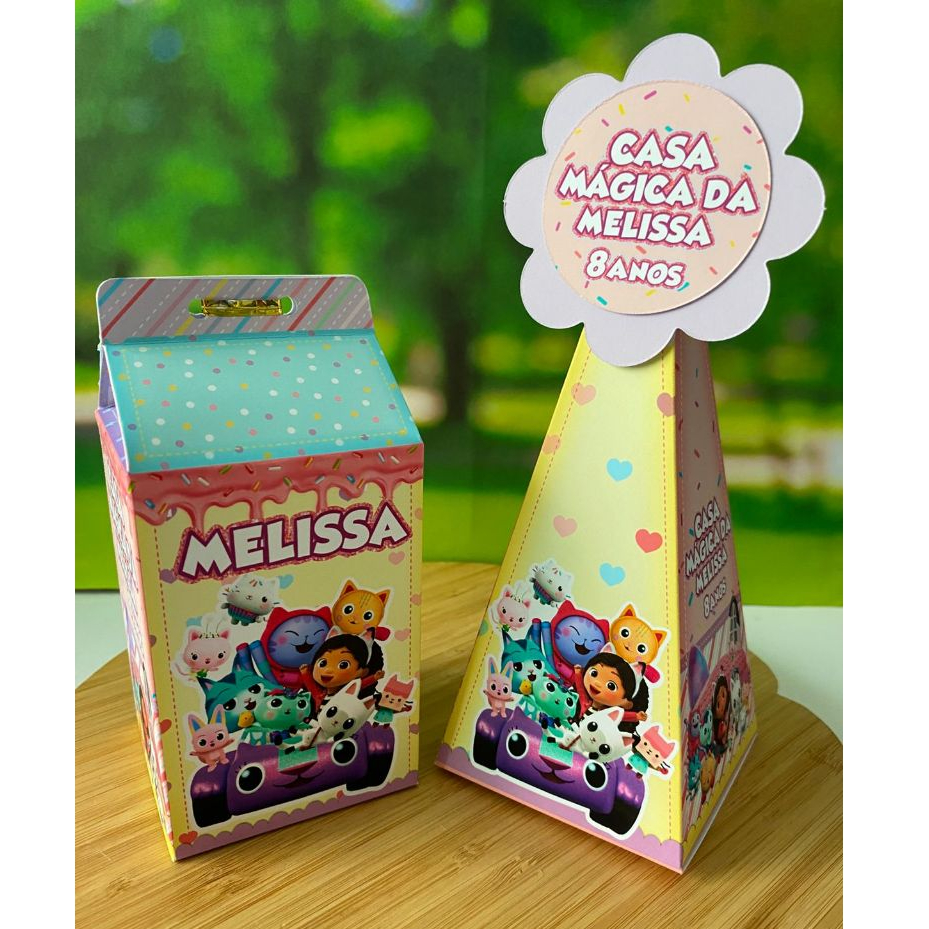 Kit Personalizados - Tema Casa Mágica da Gabby - Lembrancinhas Caixinhas para festa