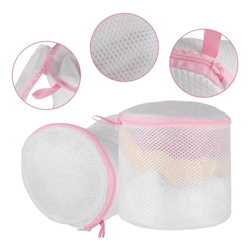 Detalhes do Kit 3 Sacos Lava Roupa Delicada Sutiã Meia Calça 15x15 Premium