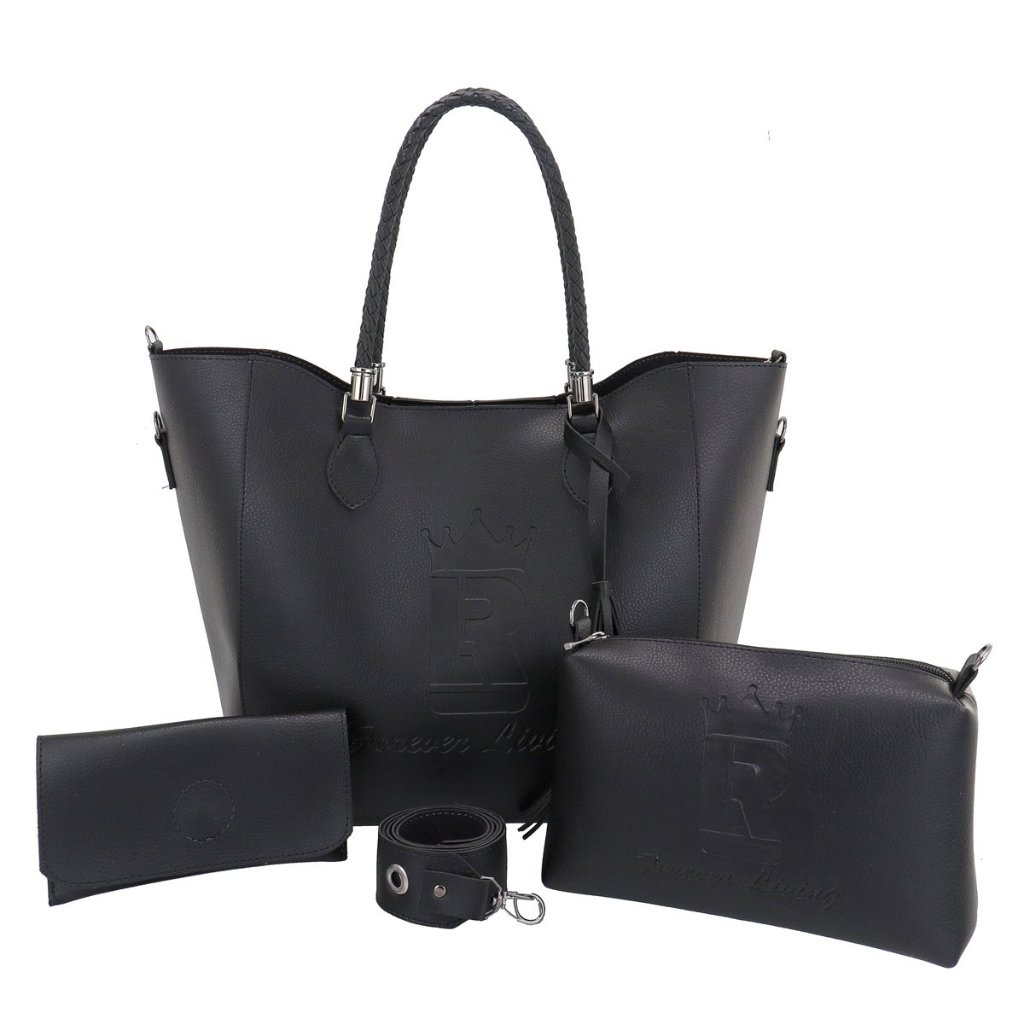 KIT BOLSA  FEMININA SACOLA OMBRO NECESSAIRE CARTEIRA LR02