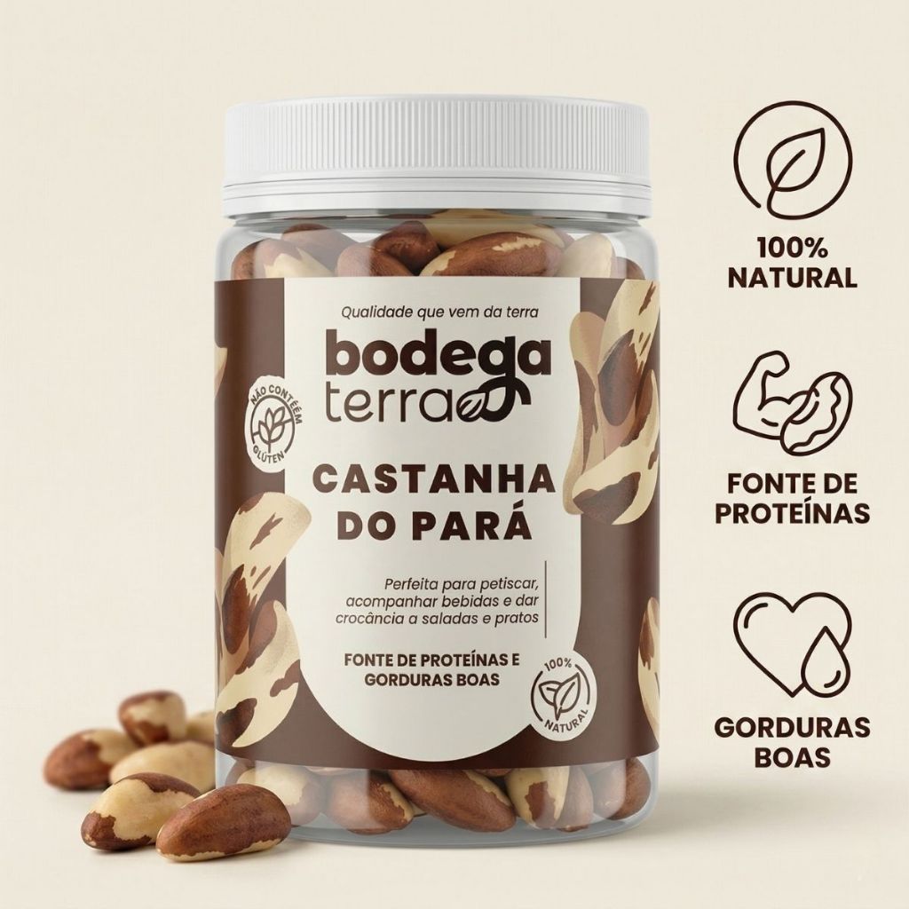 Castanha do Pará Brasil Inteira Premium  Natural Fonte de Proteínas e Gorduras Boas Safra Nova