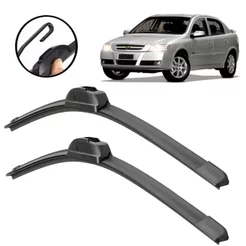 Kit Palheta Limpador Parabrisa Silicone GM Astra 1999 2000 2001 2002 2003 até 2011 Encaixe Gancho
