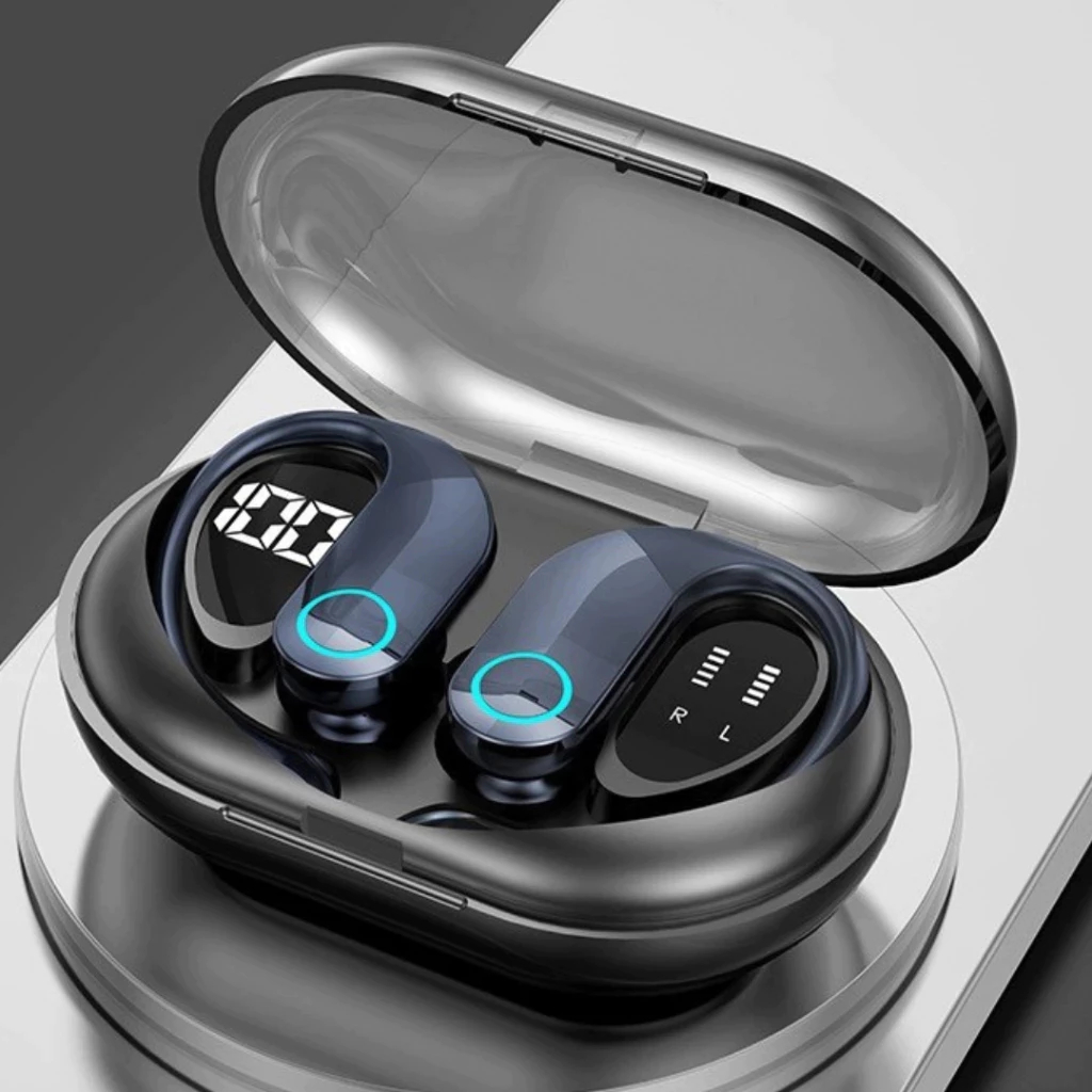 Fone De Ouvido Esportivo Bluetooth G37 Com Toque Inteligente Ergonômico Case Com Display Led