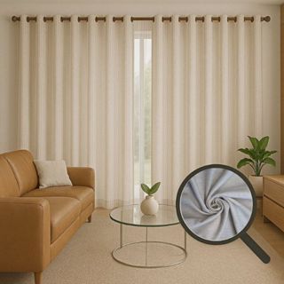 Cortina Linho Natural 4,00x2,30m Grande – Elegante, Moderna, Luxo para Sala e Quarto, Tecido Premium