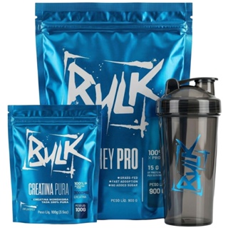 Kit Suplemento Whey Protein + Creatina Pura + Coqueteleira Shaker em Oferta na Shopee