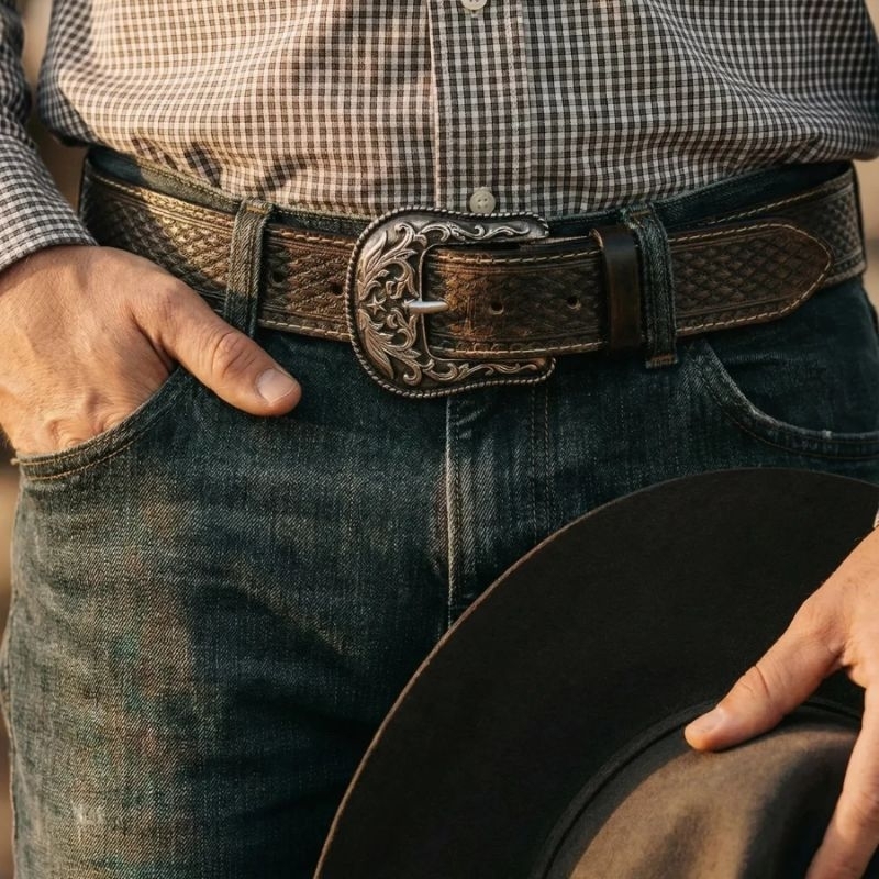 Cinto Country Couro legitimo Fivela tradicional Removivel Unissex em Oferta na Shopee