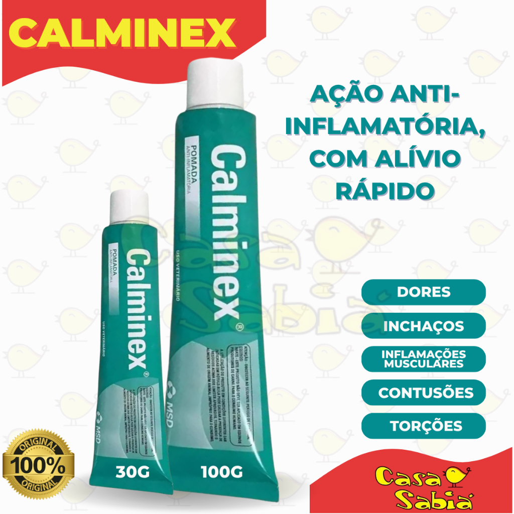 Calminex MSD Pomada Anti-inflamatória para Dores e Inchaços 100g e 30g