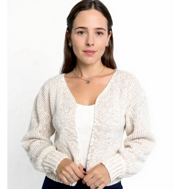 Casaco Cardigan Curto de Tricot Mousse Bolero Fang Manga Longa Casaqueto Feminino Inverno em Oferta na Shopee