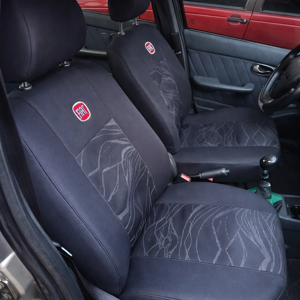 Jogo De Capas Para Banco De Carro Em Tecido Grosso Original Fiat Uno Palio Punto Argo Siena Strada