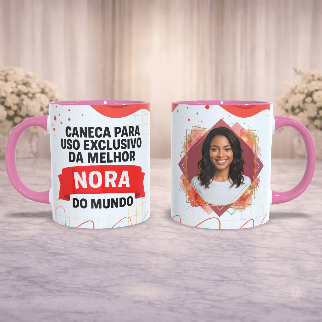 Caneca Personalizada Uso Exclusivo Melhor Nora do Mundo | Presente para Nora (Com foto)