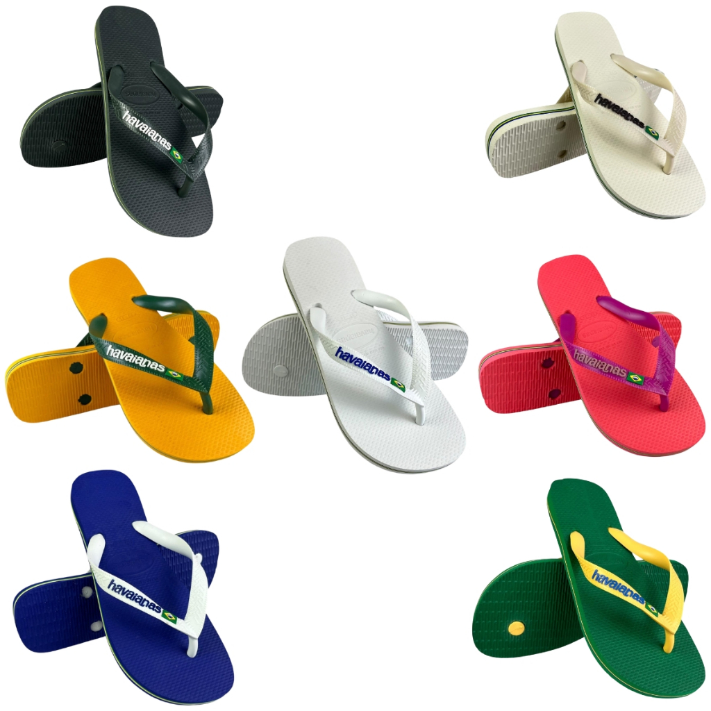 Chinelo Havaianas Brasil Logo Original Legítima Unissex Com Bandeira