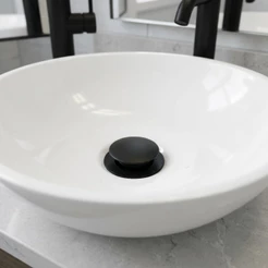 Valvula Click Ralo Preto Black Para Pia Cuba Lavatório Banheiro Lavabo Conexão 7/8 Aço Inox 304 Luxo
