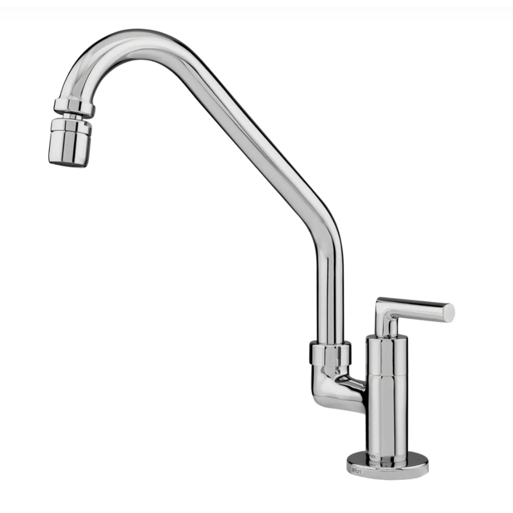 Torneira Cozinha Fani Com Arejador Modelo Mesa da Linha Jade 1166 C182 Fani Acabamento Cromado