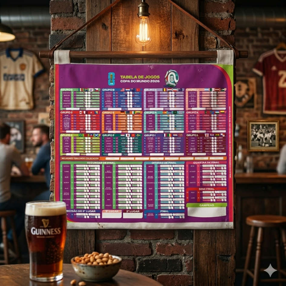 ENVIO RÁPIDO banner tabela copa do mundo fifa 2026 PRODUTO PRONTO