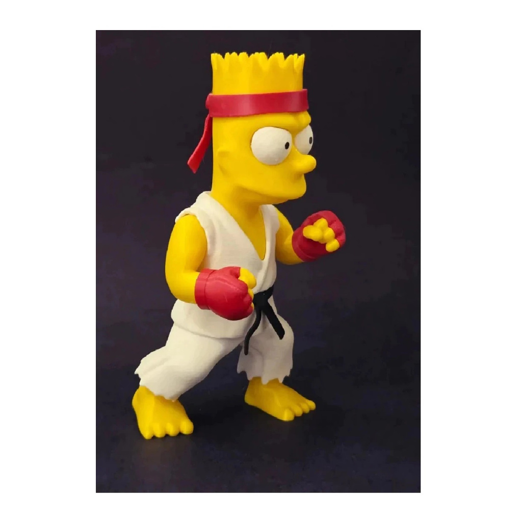 Boneco Bart Simpson Street Fighter Decorativo